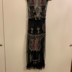 Zara beaded long vest